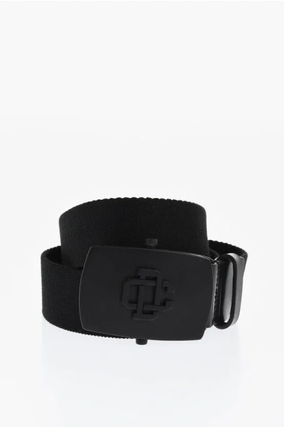 Dsquared2 Solid Color Industrial Belt With Military Buckle 35mm