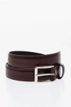 Dsquared2 Solid Color Leather Belt With Silver-tone Buckle 25mm