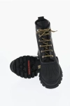 Dsquared2 Black Leather Lace-up Ankle Boots For Men With Debossed Logo In Black