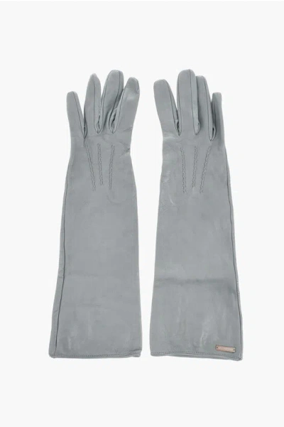 Dsquared2 Solid Color Leather Opera Gloves Grösse 7