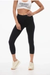 Dsquared2 Solid Color Leggings With Drawstring Waist