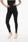 Dsquared2 Solid Color Leggings With Logoed Side Bands