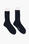 Dsquared2 Solid Color Long Socks With Contrasting Embroidery