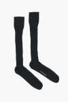 Dsquared2 Solid Color Long Socks With Glitter Detail In Black
