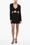 Dsquared2 Solid Color Mini Dress With Cut Out Details