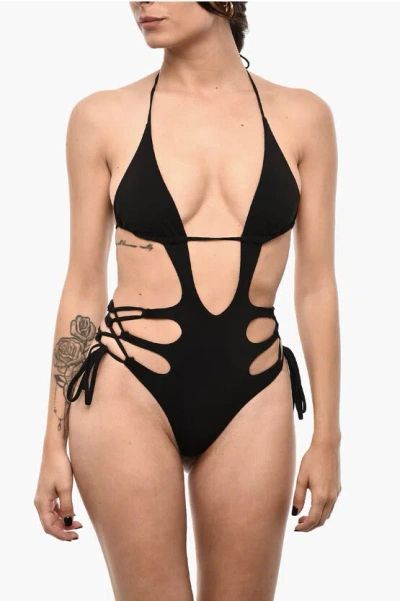 Dsquared2 Solid Color One Piece Swimsuit With Cut-out Details Grösse 40