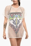 Dsquared2 Solid Color Openwork Beach Cover-up Dress