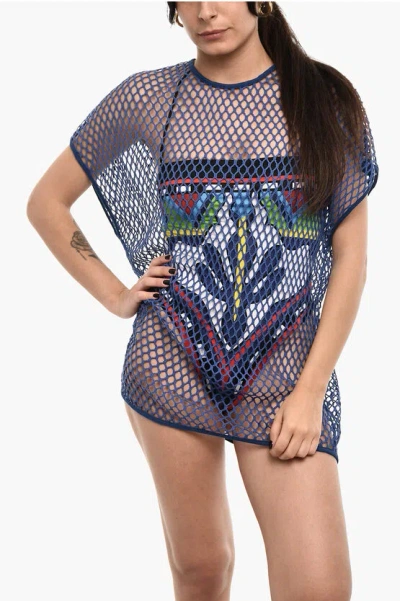 Dsquared2 Solid Color Openwork Beach Cover-up Dress