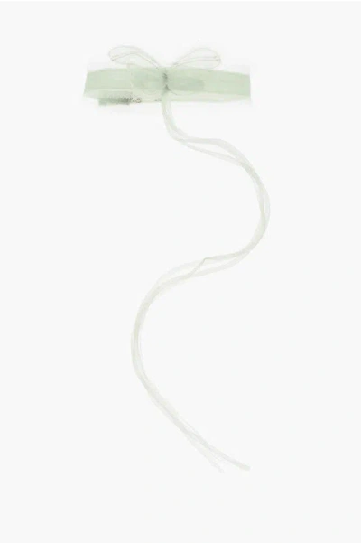 Dsquared2 Solid Color Organza Chocker Necklace With Butterfly Detail Grösse Unica