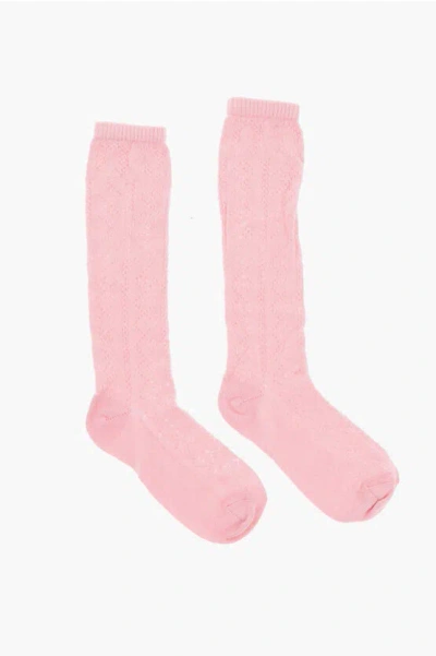 Dsquared2 Solid Color Perforated Long Socks