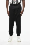 Dsquared2 Solid Color Relax Dean Fit Joggers With Embossed Logo In Black