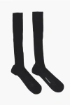 Dsquared2 Solid Color Ribbed Long Socks