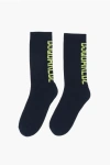 Dsquared2 Solid Color Ribbed Socks With Contrasting Logo Grösse 44-45