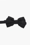 Dsquared2 Solid Color Silk Classic Fantasy Bow Tie In Black