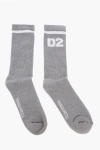 Dsquared2 Solid Color Socks With Contrasting Logo