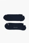 Dsquared2 Solid Color Socks With Embroidery In Blue
