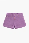 DSQUARED2 SOLID COLOR STRETCH COTTON SHORTS