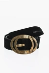 Dsquared2 Solid Color Suede Belt With Burnished Effect Metal Buckle 40