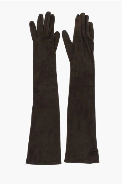 Dsquared2 Solid Color Suede Warm Gloves