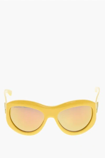 Dsquared2 Solid Color Sunglasses With Mirrored Lenses In Yellow
