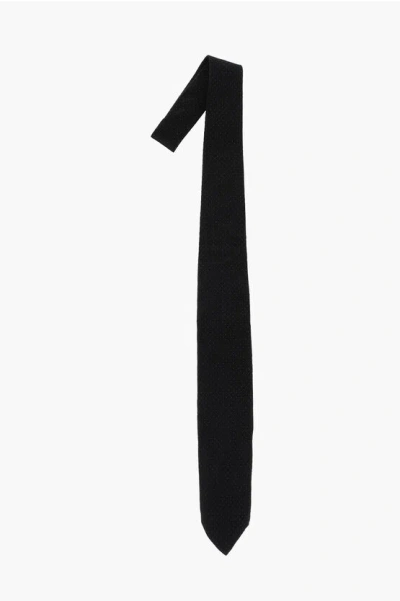 Dsquared2 Solid Color Tie With Lurex Polka Dots Grösse Unica