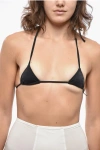 Dsquared2 Solid Color Triangle Bikini Top In Black