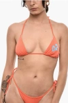 Dsquared2 Solid Color Triangle Bikini Top With Monogram