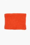 Dsquared2 Solid-color Wool-blend Neck Warmer In Orange