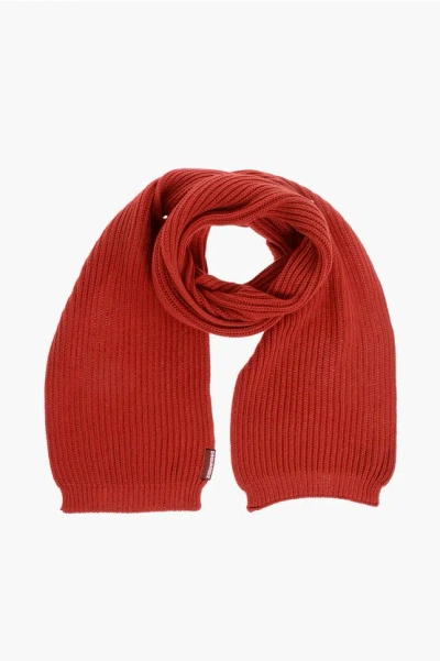 DSQUARED2 SOLID COLOR WOOL BLEND SCARF