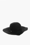 Dsquared2 Solid Color Wool Felt Hat With Logoed Detail