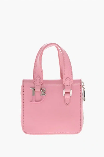 Dsquared2 Solid-colour Neck Wallet With Adjustable Strap And Embossed