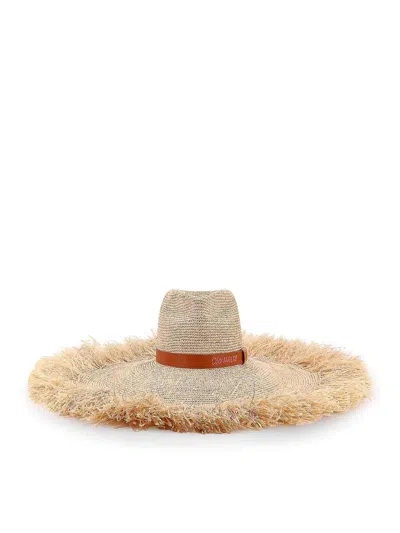 Dsquared2 Cappello  Summer Lovers In Rafia Naturale