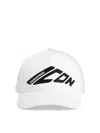 Dsquared2 Logo Applique Baseball Cap In Blanco