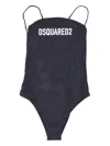 Dsquared2 Single Piece Spaghetti Straps In Black