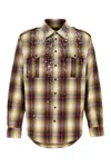 Dsquared2 Dsquared Men Sparkling Grunge Military Shirt In Ochrebluered