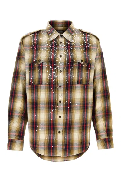 DSQUARED2 SPARKLING GRUNGE MILITARY SHIRT