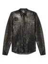 Dsquared2 Sparkling Tie-neck Shirt In Black