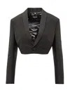 Dsquared2 Cropped Tailored Jacket In Black