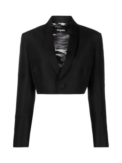 DSQUARED2 SPENCER CROPPED BLAZER