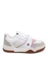 Dsquared2 Spike Sneaker In White Leather In Multicolor