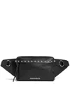 Dsquared2 Spike-studded Belt Bag In Black