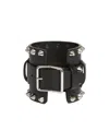 Dsquared2 Spiked Stud Leather Bracelet In Black