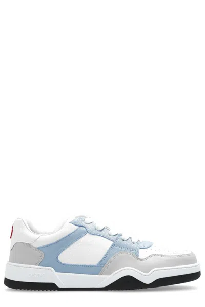 Dsquared2 Spiker Low Top Sneakers In Bianco