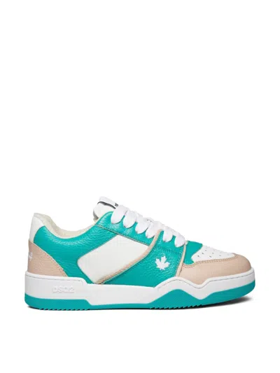 Dsquared2 Spiker Leaf Logo Sneakers In White