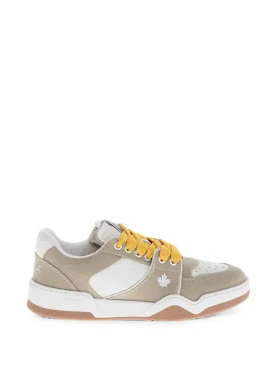 Dsquared2 Spiker Panelled Leather Sneakers In Multi