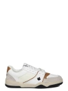 Dsquared2 Spiker Leaf-embroidered Leather Sneakers In White