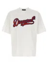 Dsquared2 Mens White Embossed Text-print Loose-fit Cotton T-shirt Xl In White