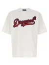 Dsquared2 Mens White Embossed Text-print Loose-fit Cotton T-shirt Xl In White