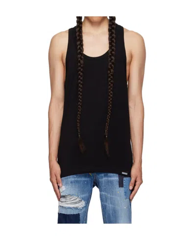 Dsquared2 Spoon Collar Sleeveless Vest In Black