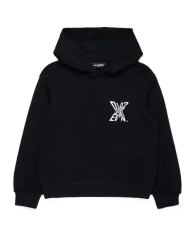 Dsquared2 Sport Edtn.09 Logo-print Hoodie In Black